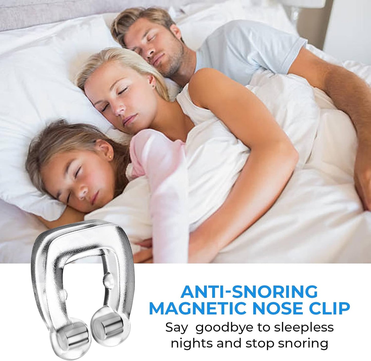 Anti Snoring Devices - Snore Stopper - Snoring Stopper Provide Effective Anti Snoring Solution - Silicone Magnetic Anti Snoring Nose Clip - Comfortable and Effective to Stop Snoring 6 PCS